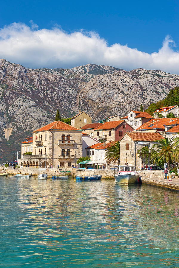 Mountain Photograph - Perast, Kotor Bay, Montenegro by Jan Wlodarczyk