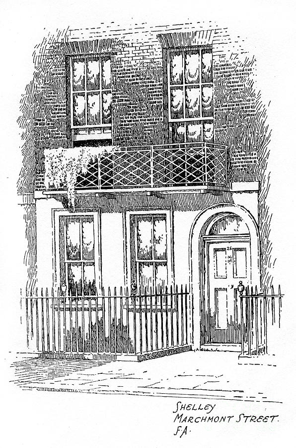 Percy Bysshe Shelleys House, Marchmont Drawing by Print Collector - Pixels