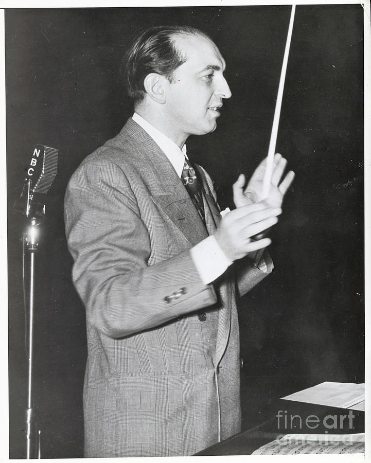 Percy Faith Conducting Orchestra On Set Photograph by Bettmann - Pixels