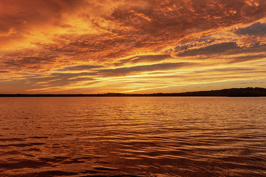 Percy Priest Lake Sunset Photograph by D K Wall