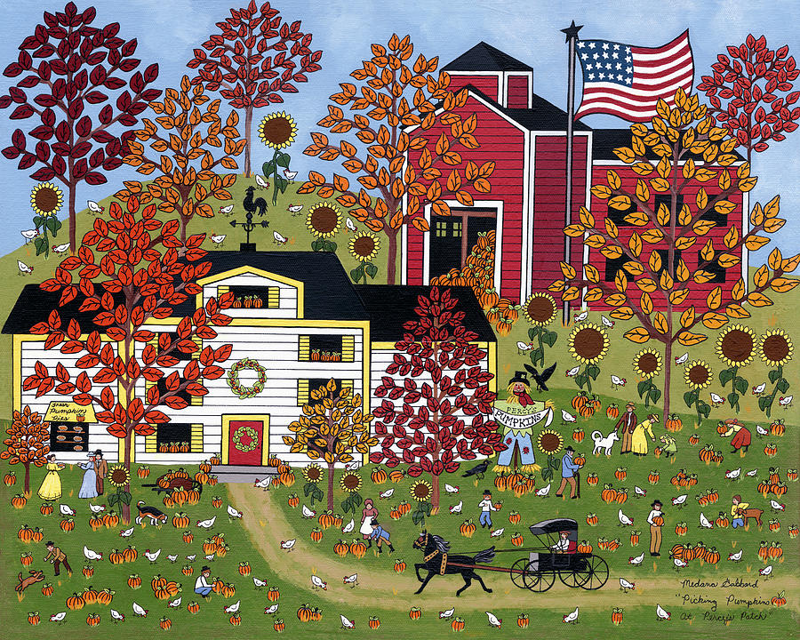 Fall Painting - Percys Patch by Medana Gabbard