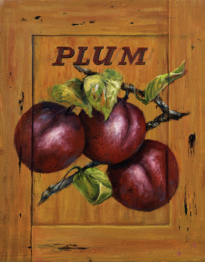 Perfect Plums Painting by Lynne Pittard