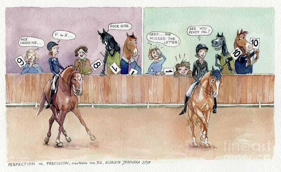 Perfection vs. Precision Painting by Elzbieta Jezewska Pixels