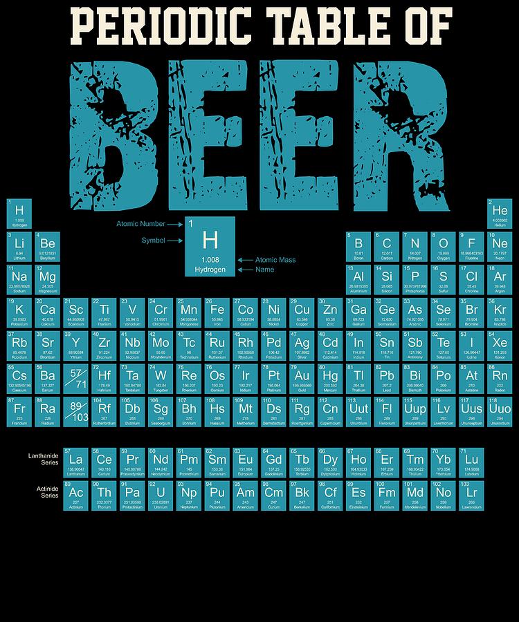 Periodic table of beer Digital Art by Kaylin Watchorn