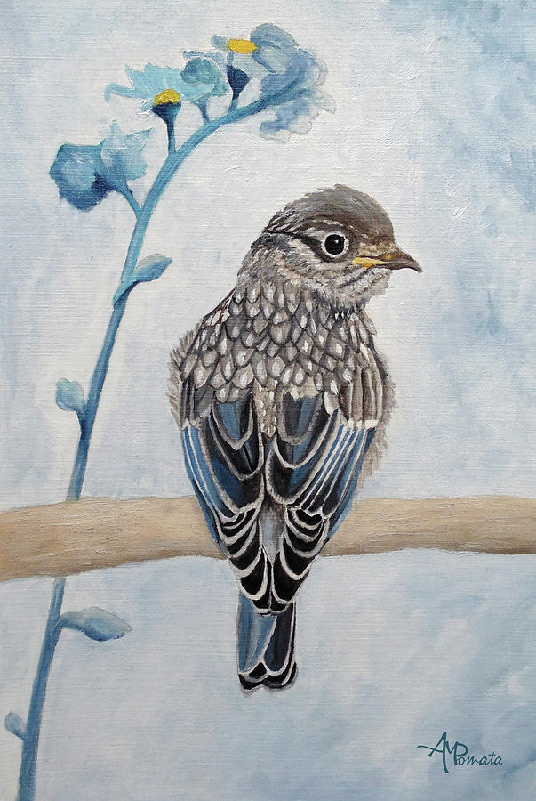 Perked And Perched Painting by Angeles M Pomata