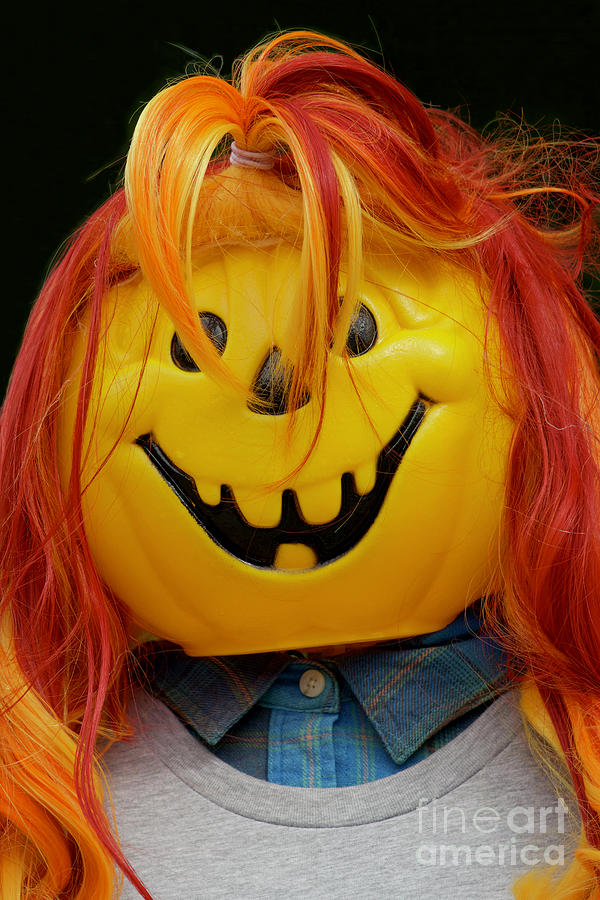 Perky Pumpkin Head Photograph by Ann Horn