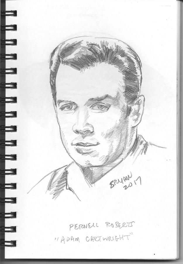Pernell Roberts Drawing by Bryan Bustard