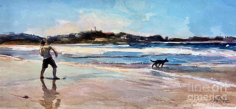 Dog Beach Painting - Perro De Playa  by Molly Poole