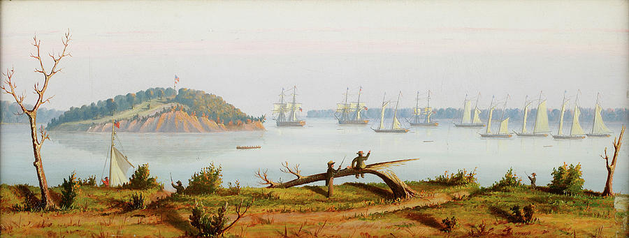 Panoramic Photograph - Perrys Fleet In Put-in-bay On The by The New York Historical Society