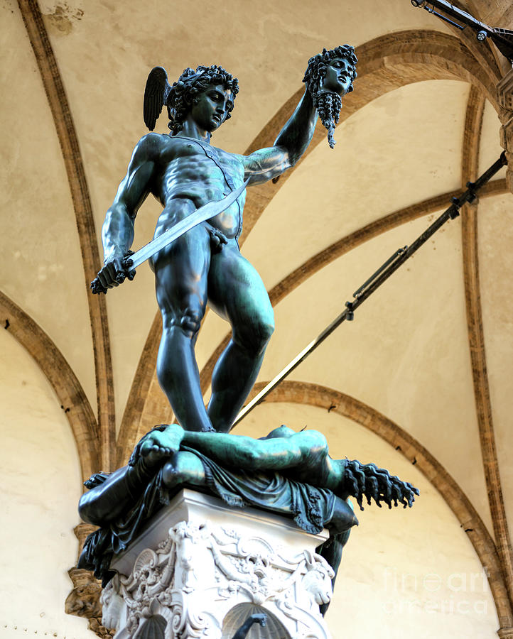 Perseus with the Head of Medusa in Florence Photograph by John Rizzuto