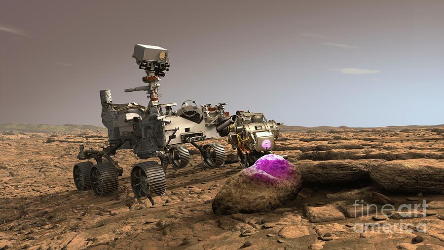 Perseverance Rover Analysing Mars Surface Photograph by Nasa/jpl-caltech/science Photo Library
