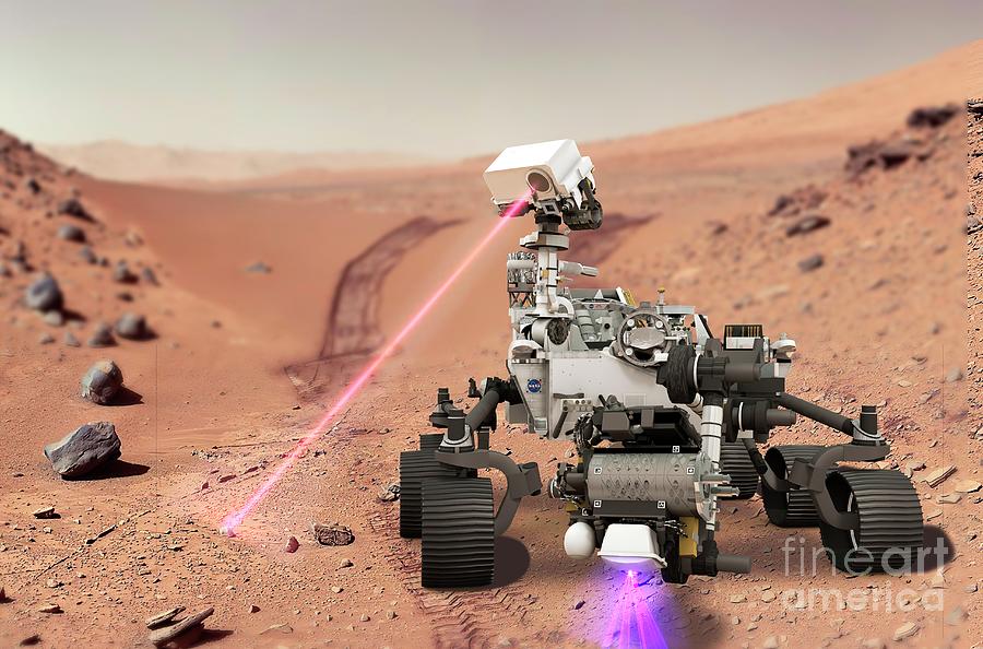 Perseverance Rover Analysing Mars Surface Photograph by Ramon Andrade 3dciencia/science Photo Library