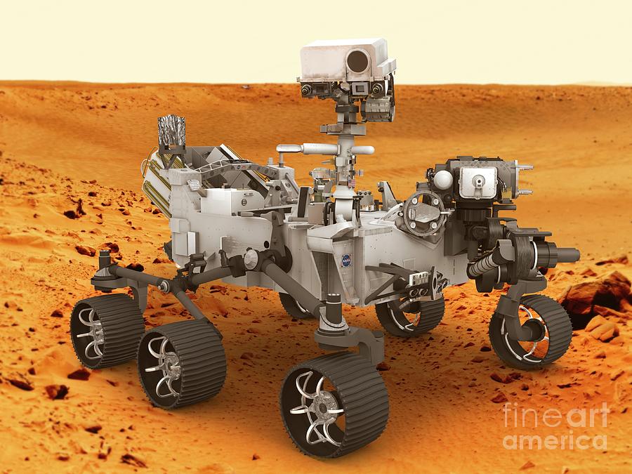 Perseverance Rover On Mars Surface Photograph by Ramon Andrade 3dciencia/science Photo Library