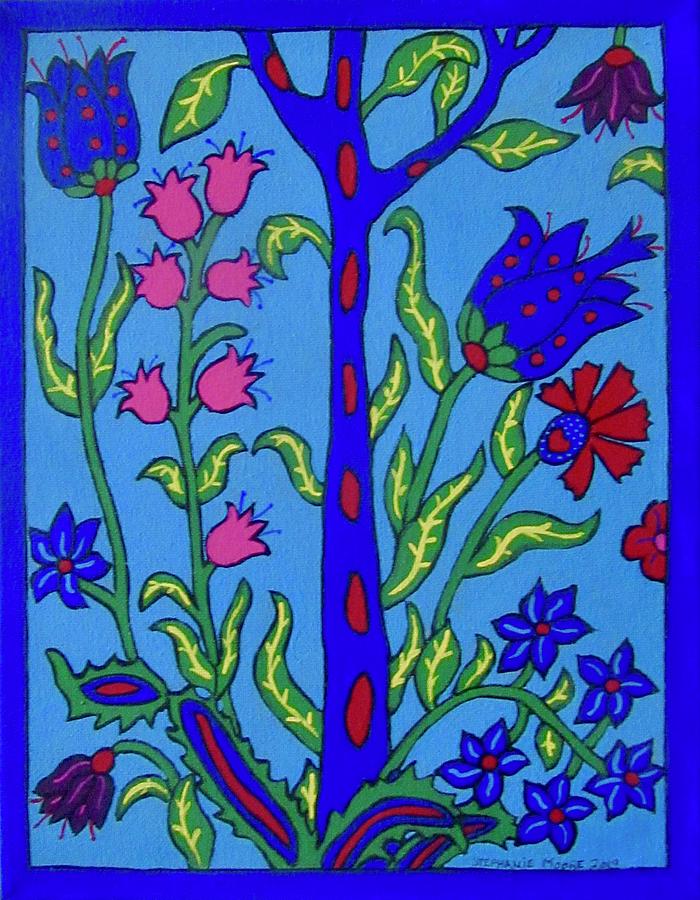 Persian Flowers Painting by Stephanie Moore