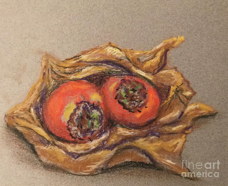 Persimmons Pastel by Patricia Tierney