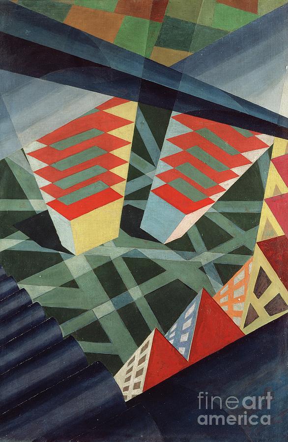 Perspectives In Flight, C.1926 Painting by Fedele Azari