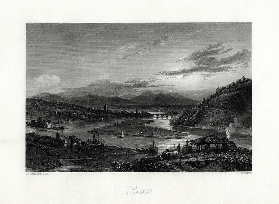 Perth, Australia, 19th Century. Artist Drawing by Print Collector