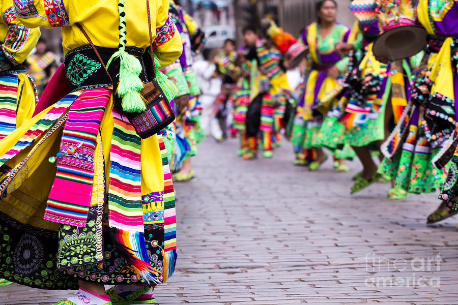 Play Photograph - Peruvian Dancers At The Parade In Cusco by Curioso Play Photograph - Peruvian Dancers At The Parade In Cusco by Curioso