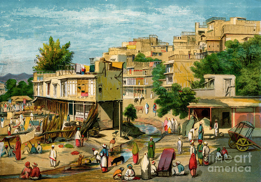 Peshawar, Pakistan, 1857.artist William Drawing by Print Collector
