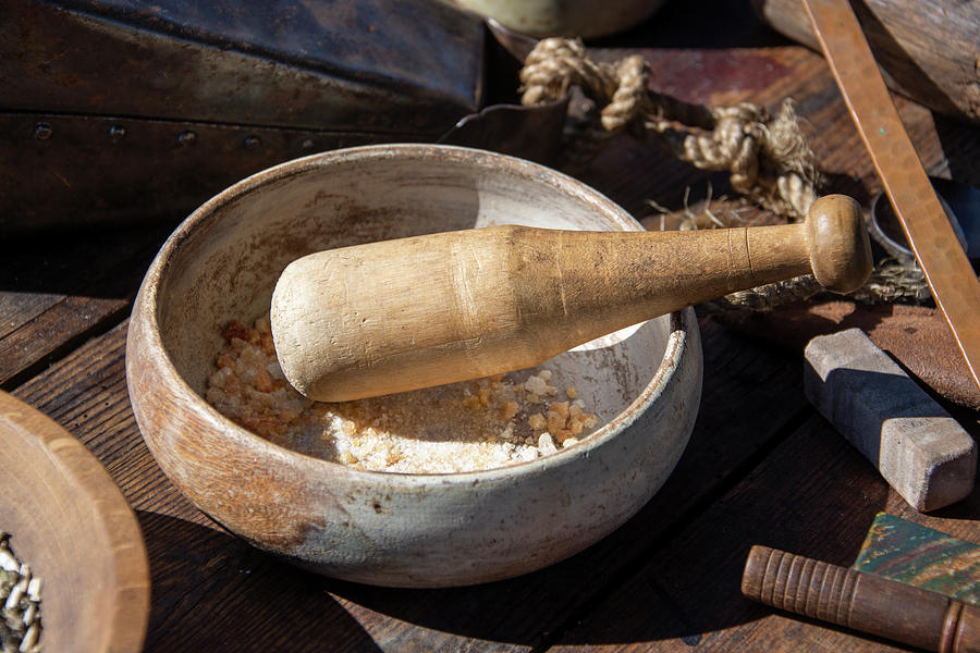 Pestle and mortar Photograph by Steev Stamford