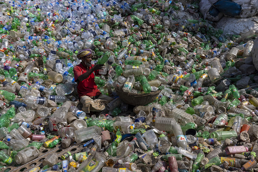 Pet Bottle Collector Photograph by Azim Khan Ronnie - Pixels