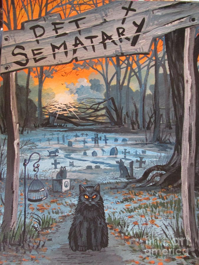 Pet Semetary Painting by Margaryta Yermolayeva