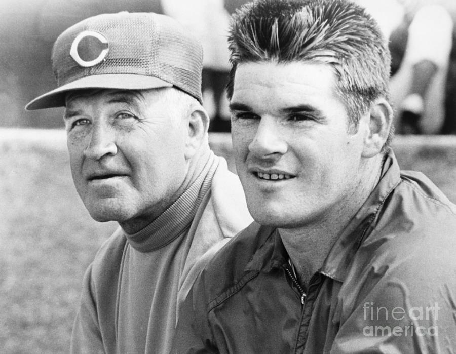 Pete Rose With His Father Photograph by Bettmann
