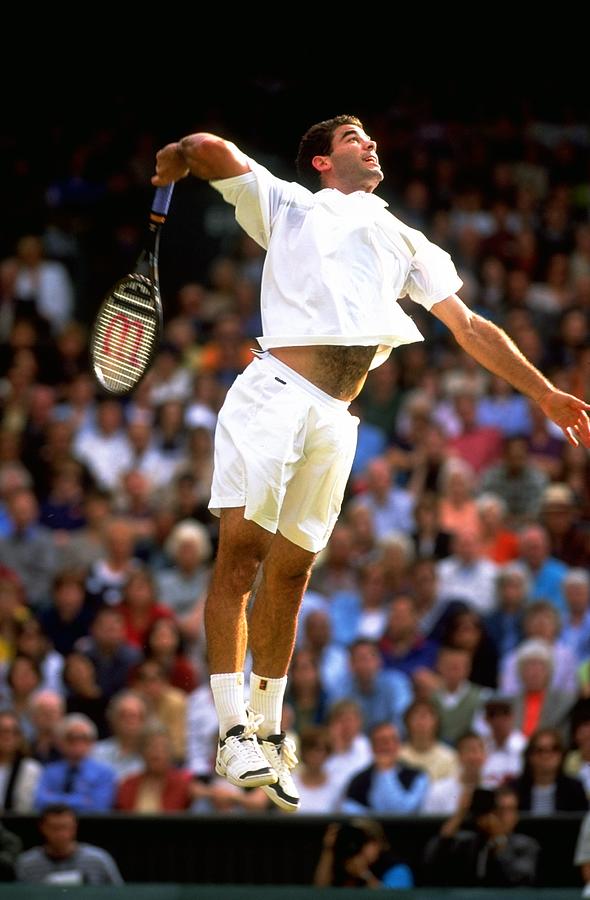 Pete Sampras Of The Usa Jumps For A Photograph by Gary M. Prior