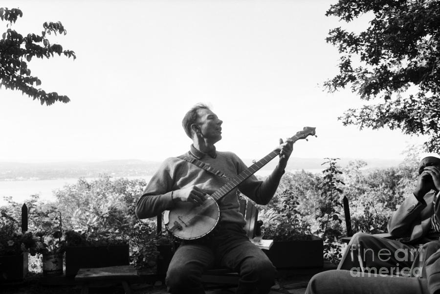 Music Photograph - Pete Seeger At Home by The Estate Of David Gahr