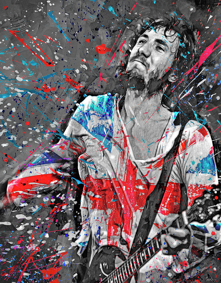 Pete Townshend Mixed Media by Mal Bray