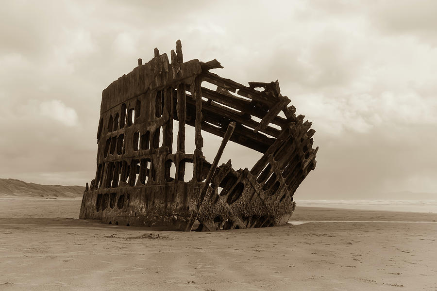 Peter Iredale in Sepia 0917 Photograph by Kristina Rinell
