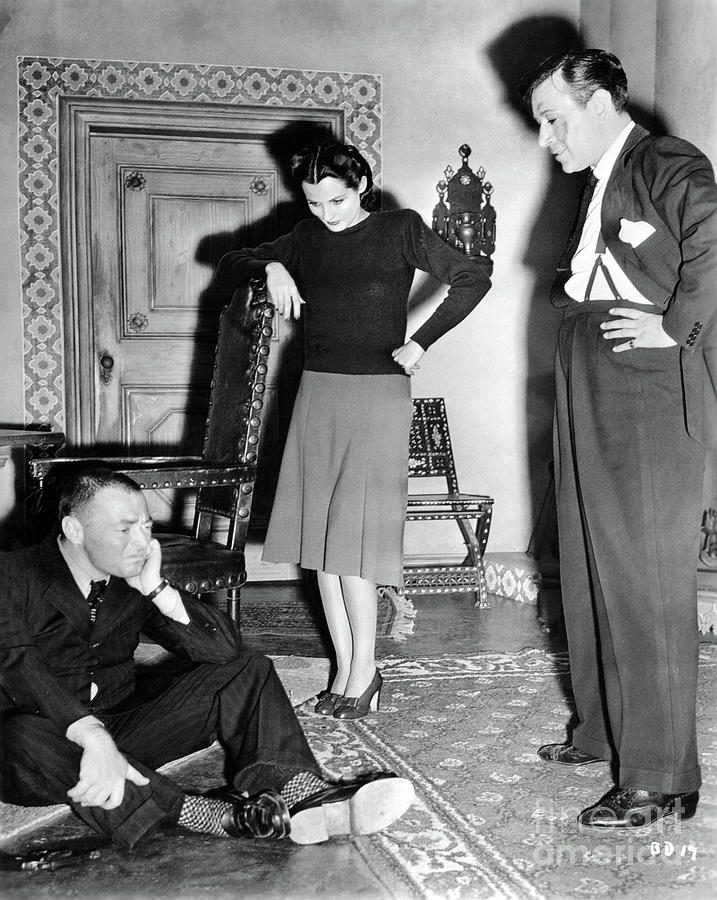 Peter Lorre Brenda Marshall George Raft 1942 Photograph by Sad Hill - Bizarre Los Angeles Archive