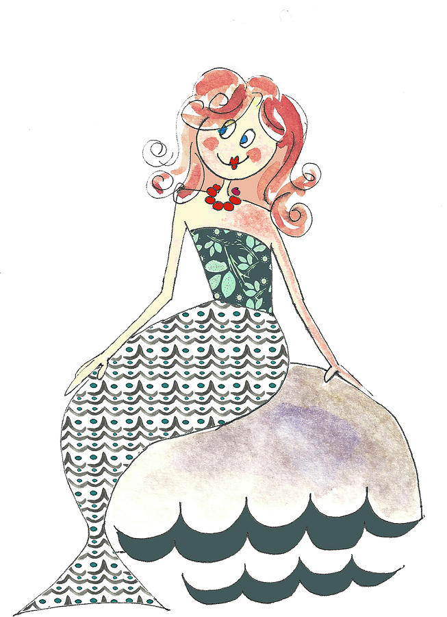 Mermaid Mixed Media - Peter Pan Mermaid by Effie Zafiropoulou