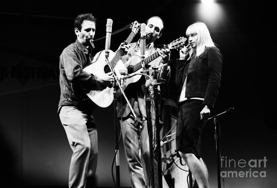 Peter, Paul And Mary At Newport Photograph by The Estate Of David Gahr