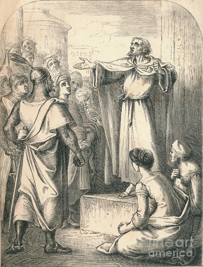 Peter Preaching The First Crusade, 1869 Drawing by Print Collector
