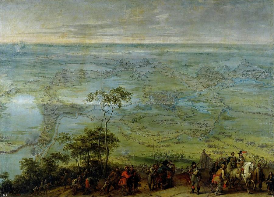 Peter Snayers / Capture of Breda, 1650, Flemish School, Oil on canvas, 189 cm x 263 cm, P01743. Painting by Pieter Snayers -1592-1667-