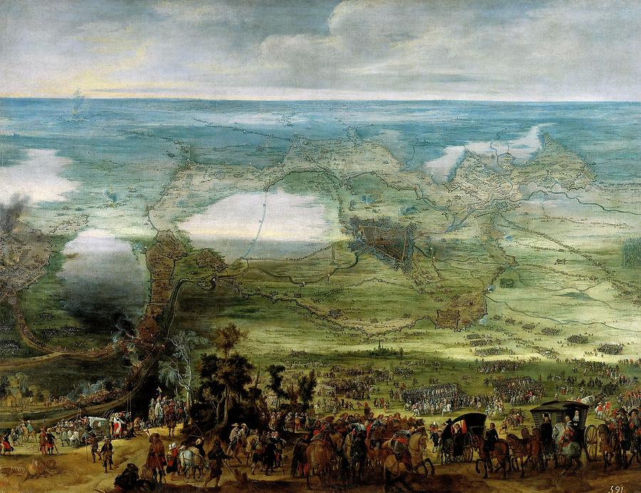 Peter Snayers / The Infanta Isabella Clara Eugenia at the Siege of Breda, ca.1628, Flemish School. Painting by Pieter Snayers -1592-1667-