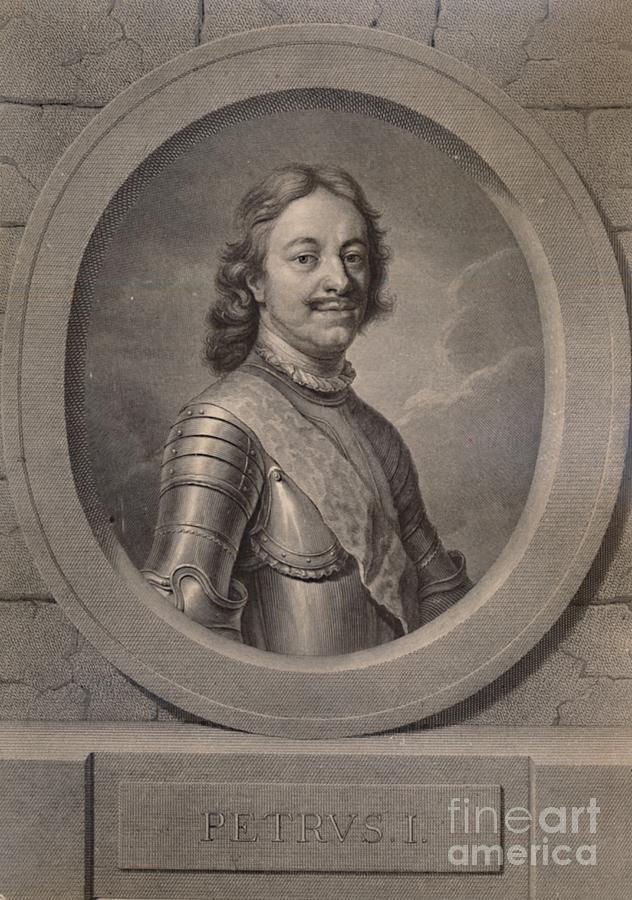 Peter The Great Tsar Of Russia 18th Drawing by Print Collector