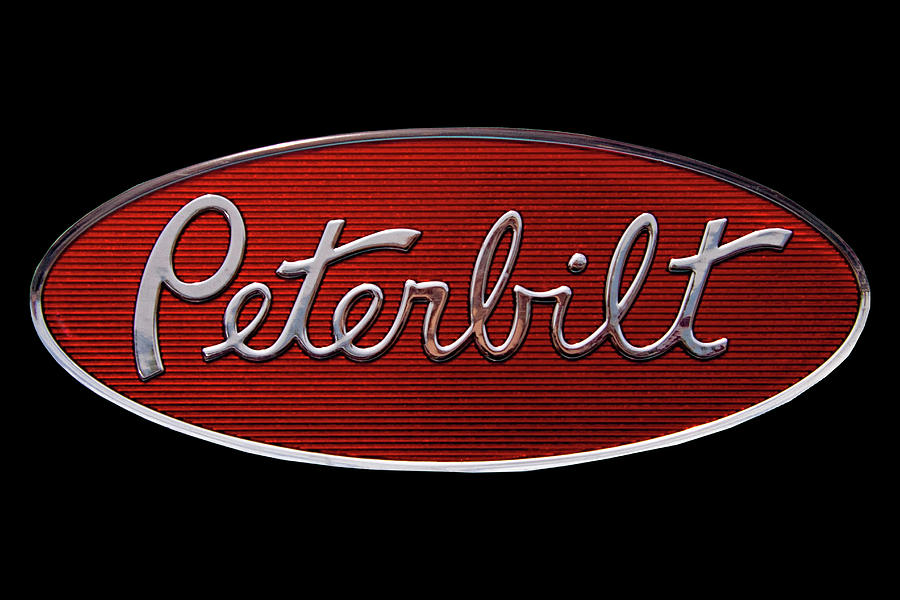 Truck Photograph - Peterbilt Emblem Black by Nick Gray