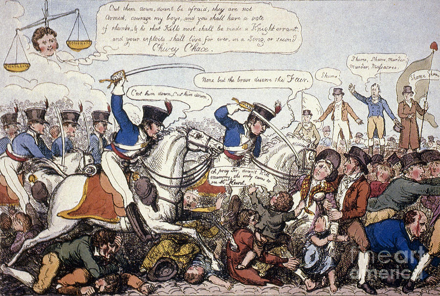 Peterloo Massacre, 1819 Photograph by George Cruikshank