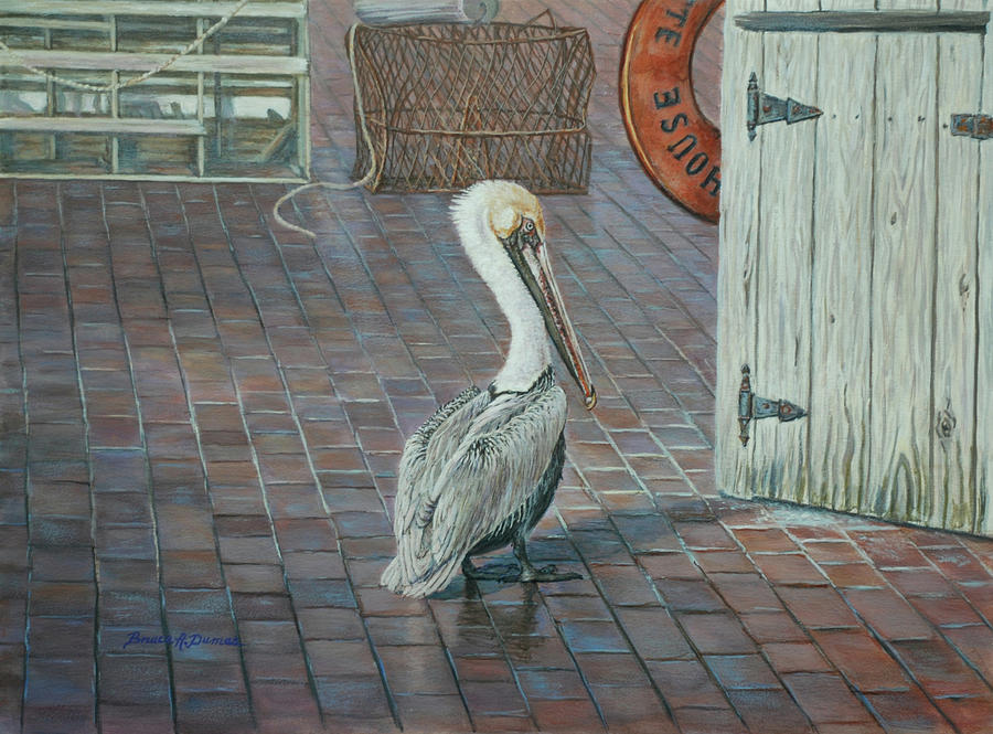 Petes Pelican Painting by Bruce Dumas