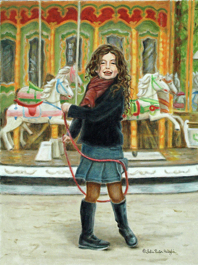 Paris Painting - Petite Gamine by Leslie Ficcaglia
