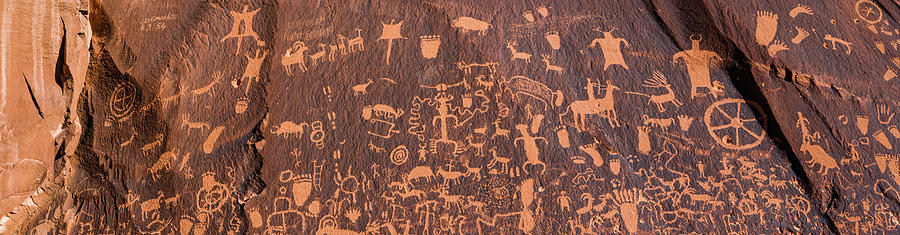Nature Photograph - Petroglyphs At Newspaper Rock State by Panoramic Images