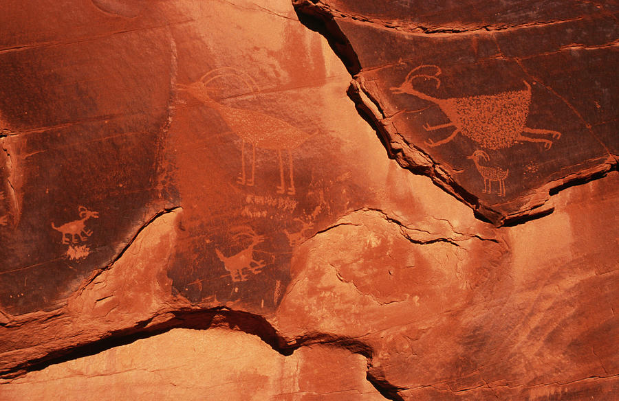 Petroglyphs, Monument Valley, Arizona Photograph by Gannet77