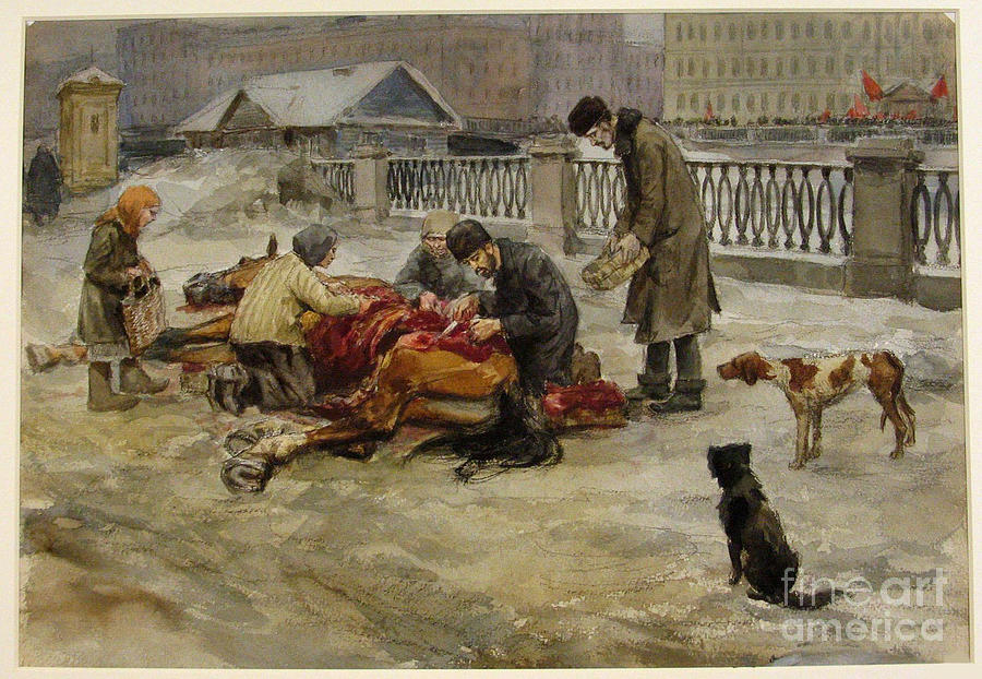 Petrograd In 1918 From The Series Drawing by Heritage Images