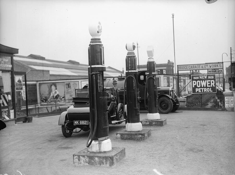 Petrol Pumps Photograph by Fox Photos