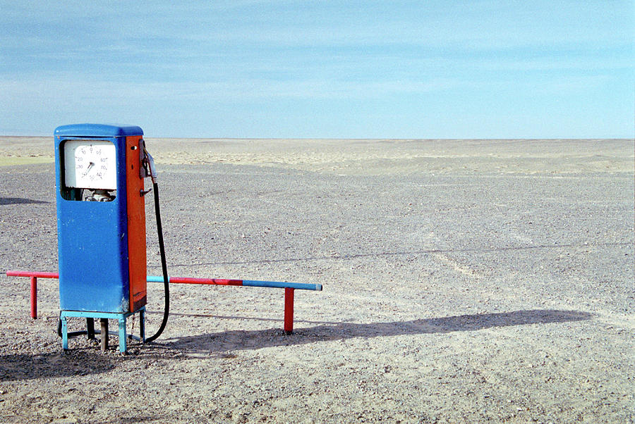 Petrol Station In Desert Photograph by Romana Chapman