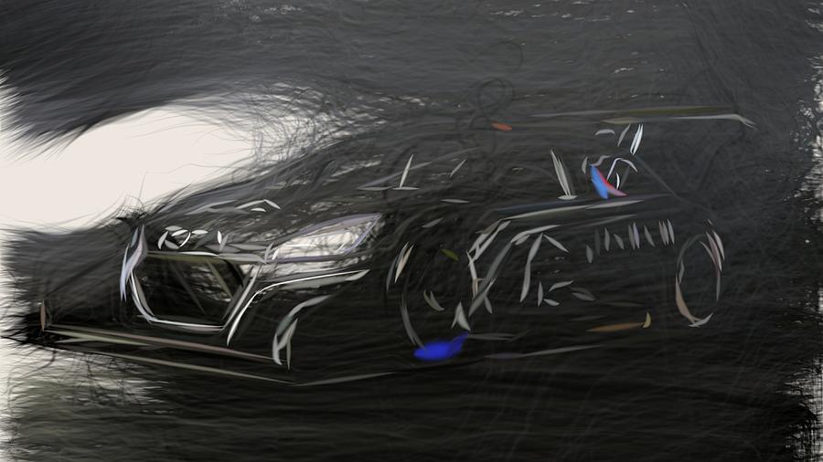 Peugeot 208 T16 Pikes Peak Draw Digital Art by CarsToon Concept
