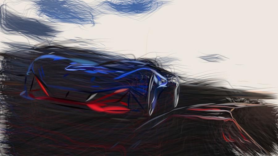 Peugeot L500 R HYbrid Draw Digital Art by CarsToon Concept