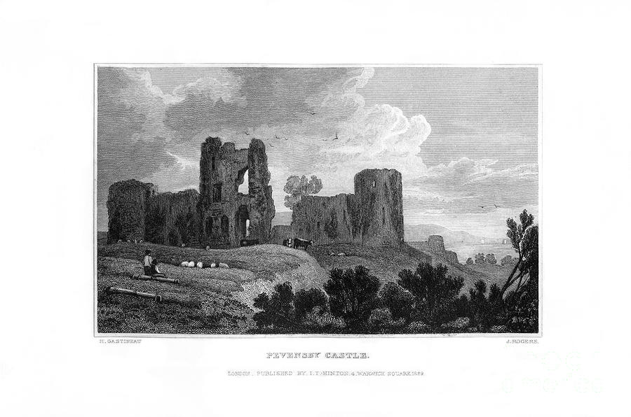 Pevensey Castle, Pevensey, East Sussex Drawing by Print Collector